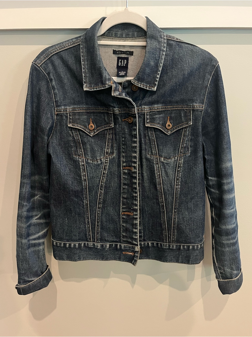 Gap Blue Indigo Stretch Denim Jacket